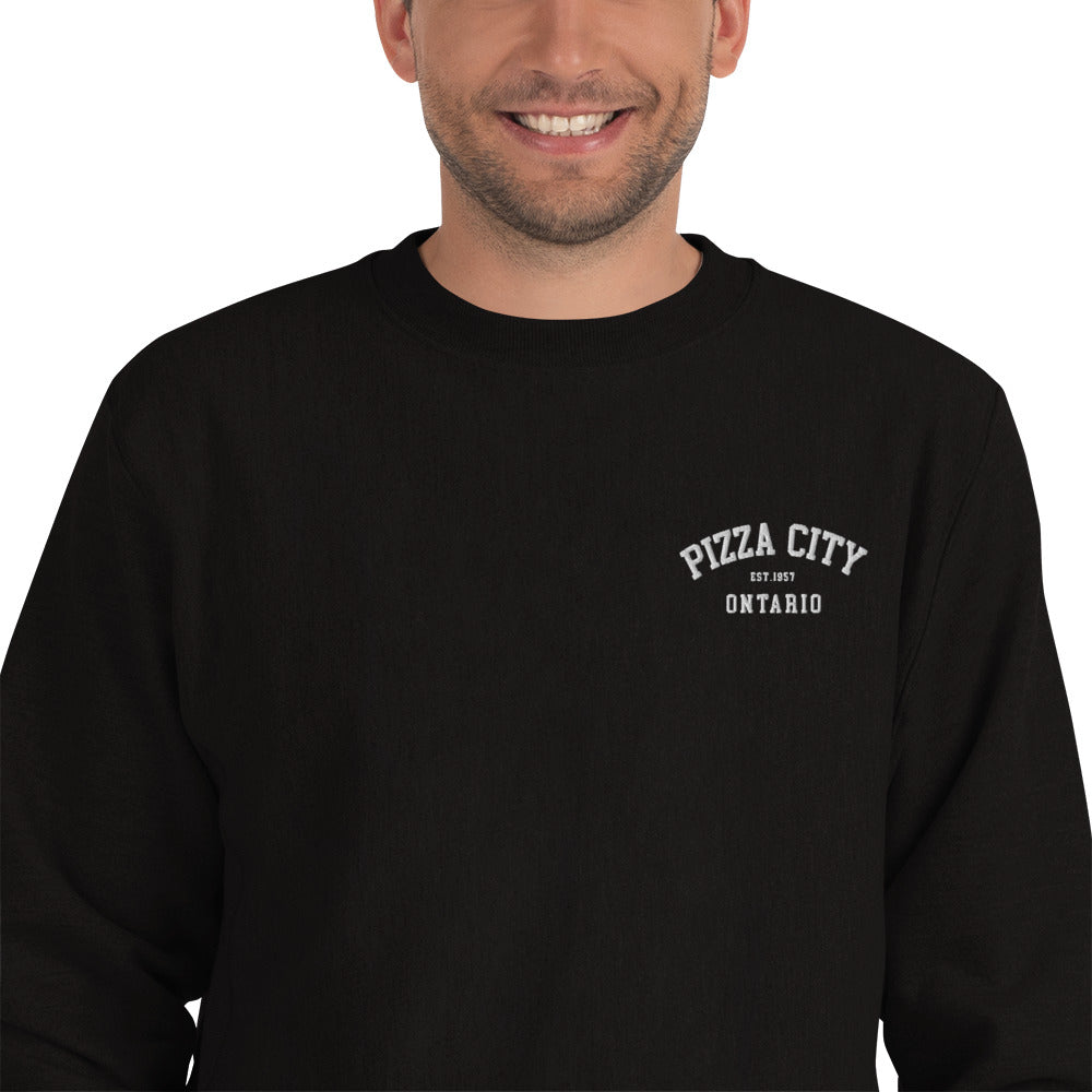 Champion X Pizza City Collab Embroidered Sweater (Black)